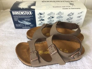 Birkenstock Children's Roma Buckle Sandals, Mocca, UK 1 EU 32 Narrow Fit - Picture 1 of 20