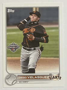 2022 Topps Pro Debut DIEGO VELASQUEZ PD-30 ACL Giants