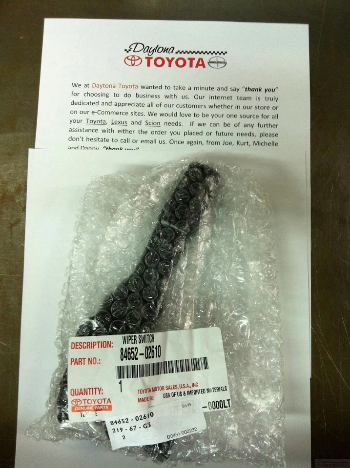 For Toyota Tacoma 2009-2011 Toyota 8465202610 Wiper Switch