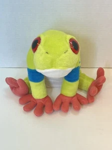 Tree Frog Wild Republic Red Eyed Plush Stuffed Animal Toy Green 8 1/5 Inches - Picture 1 of 10