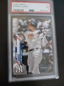 2020 TOPPS #7 AARON JUDGE YANKEES PSA 7