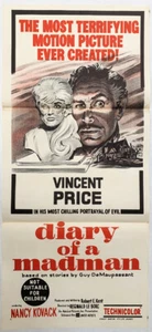 Diary of a Madman Australian Daybill Original Poster 1963 Vincent Price - Picture 1 of 1