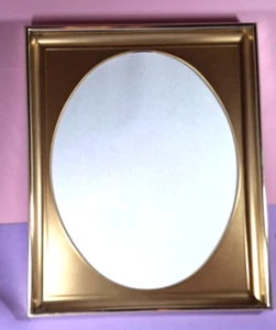 Vintage MCM Gold Mat Picture Frame Shadow Box Gold Oval Insert 8 X 10 Photo - Picture 1 of 10