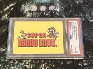Super Mario Bros 1989 Topps Nintendo Game Tip Stickers #9 - PSA 8 - Vintage NES - Picture 1 of 3