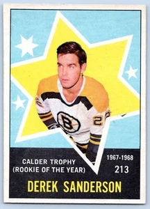 DEREK SANDERSON CALDER TROPHY 1968-69 O-PEE-CHEE 68-69 N° 213 très bon état + 93560 - Photo 1 sur 2