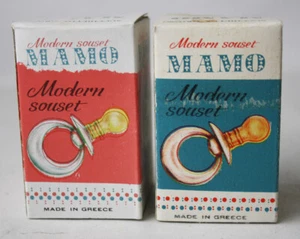 2X SELTEN VINTAGE 60er MAMO SCHNULLER SCHNULLER WEICHER SAUGER BABY GRIECHENLAND GRIECHISCH NEU NOS! - Bild 1 von 7