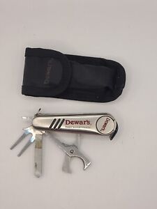 Dewars Scotch Pocket Multi-tool with Pouch, Used, Great Condition
