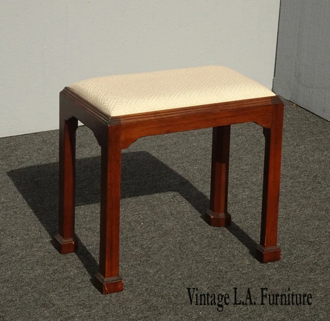 Vintage French Country White Bench by Madison Square Furniture Cover