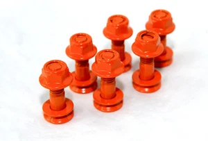 Kermaxx Powder Coated Sprocket Bolt Kit ORANGE - Picture 1 of 1