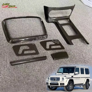 6Pcs Carbon Fiber Interior Console Trim For Benz W463 G500 W550 G63 2012-2018 - Bild 1 von 10
