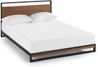 ZINUS Suzanne 37 Inch Bamboo and Metal Platform Bed Frame / Solid Steel Construc