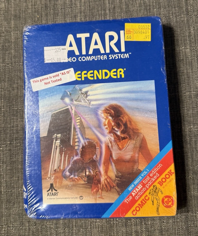 Atari 1982 Defender NEW SEALED Video Game W/Comic Book Vol 1 NIB Blue Box CX2609 - Image 1 of 3