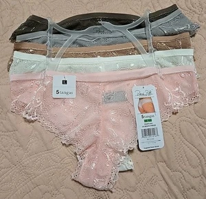 NEW Rene Rofe Lingerie Women's 5 Pair Tanga Panties Size Small $50 - Picture 1 of 3