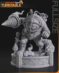 Big Daddy Bouncer & Little Sister | Resin Model or Bust Kit | DIY BioShock Scene - Picture 1 of 10