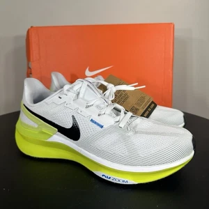 Mens Size 7 Nike Air Zoom Structure 25 White Cyber Black Running DJ7883 108 - Picture 1 of 8