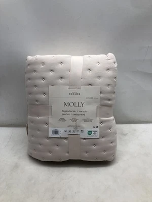 ROOM99 Molly Elegante Colcha en Crema 240 x 260 cm Manta Versátil - Imagen 1 de 4