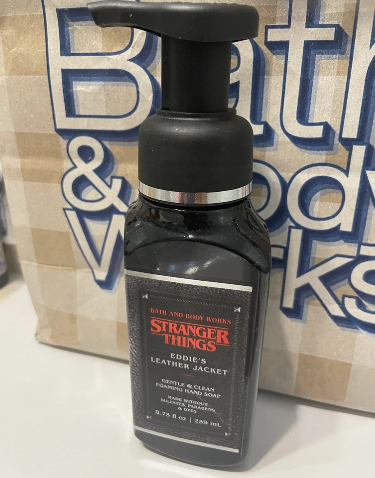 Bath & Body Works Stranger Things Eddie's Leather Jacket Foaming Hand Soap 8.75 - Image 1 of 3