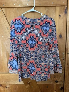 Charter Club Medallion korallenblaues Shirt Damen Größe Small Bluse - Bild 1 von 9