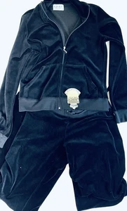 Vintage Juicy Couture Y2K Velour Track Suit Sweats NWT L/XL New W/Tags - Picture 1 of 11