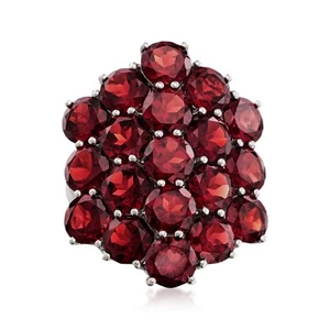 Ross-Simons 19.00 ct. t.w. Garnet Cluster Ring in Sterling Silver - Picture 1 of 4