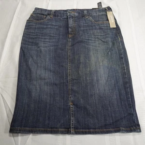 Chico's Denim Jean Skirt Womens 0.5 Blue So Slimming Pencil Stretch 5 Pocket - Picture 1 of 10