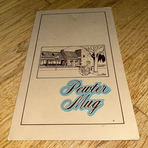 1981 PEWTER MUG Restaurant Menu Cleveland, Ohio - Picture 1 of 9