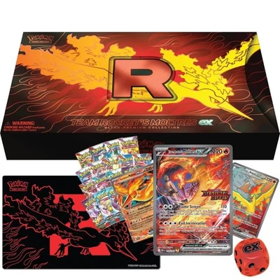 X1 Pokemon TCG Team Rocket's Moltres ex Ultra Premium Collection PRESALE 11/14 - Image 1 of 4