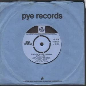 Dave Newman Lion Sleeps Tonight 7" vinyl UK Pye 1972 Four prong label design b/w - Image 1 of 1
