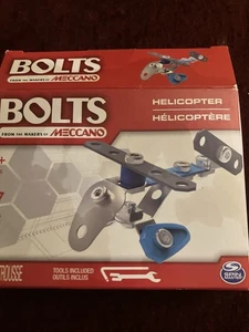 NUOVO Meccano BULLONI Acciaio "ELICOTTERO" Kit Costruzione Edilizia - 27pz con Attrezzi - Foto 1 di 9