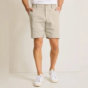 Tommy Bahama Beach Front 100% Linen Flat-Front Shorts 33 NWT - Picture 1 of 6