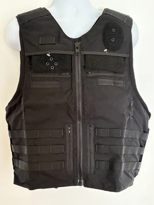 SAFARILAND Bothell Oregon City Armor Plate Carrier Front Open Small Black Molle - Image 1 of 4