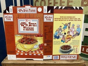RARO De colección 1980 Ralston 40% escamas de salvado cereal sin usar nuevo de lote antiguo caja plana de 20 oz - Imagen 1 de 4