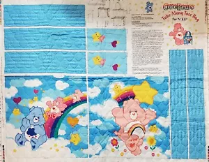 Care Bears Take Along BEUTELTASCHE vorgesteppt doppelseitiges Panel 1 Meter x 44 Zoll ©2003 - Bild 1 von 3