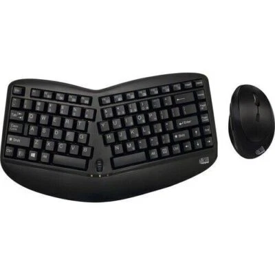 Adesso WKB-1150CB Tru-Form Wireless Ergo Mini Keyboard & Mouse - USB Membrane - Image 1 of 2