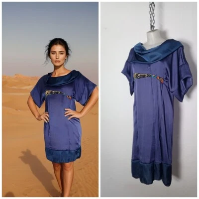 NEW BESPOKE HANDMADE LAGENLOOK DRESS ONE SIZE  STUNNING PURPLE  EVENING GOWN - Image 1 of 4