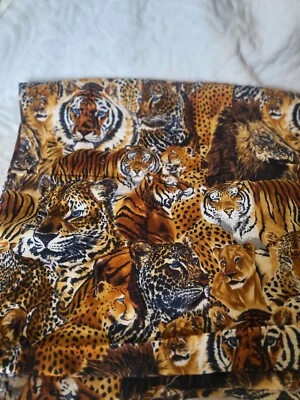 shamash sons fabric patt # 7575 animal tiger print jungle 55x40 - Image 1 of 4