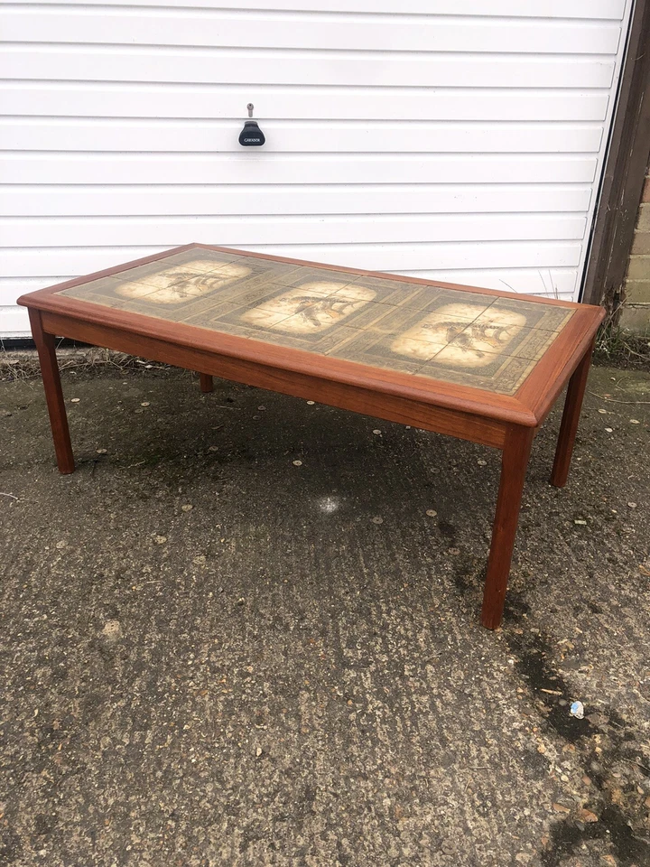 Mobelfabrikken Toften Danish Bird Tiled Teak Coffee Table 60s Mid Century Mcm - Image 1 of 4