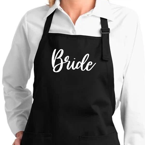 Bride to Be Newlywed Wife Bridal Shower Wedding Just Married Wifey Gift Apron - Picture 1 of 4