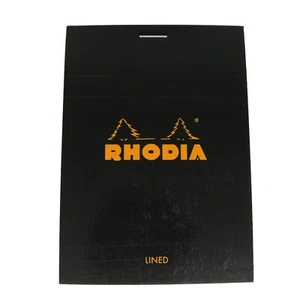 Totalmente Nuevo Bloc Rhodia Negro No.12 Cabezal Grapado 85×120 - Envío Rápido a la UE - Imagen 1 de 6