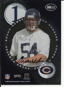 2000 ROUND NUMBERS RC BRIAN URLACHER COREY SIMON AUTOGRAPH AUTO CHICAGO BEARS - Picture 1 of 2