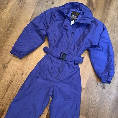 Traje de esquí Eddie Bauer para mujer traje de nieve de una pieza babero de nieve de colección 8 ALTO largo NUEVO NOS Foto 1 de 4