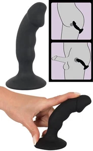 Vibratore per prostata dildo anale vibrante in silicone con ventosa fallo pene - Foto 1 di 9