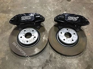 Front Brembo 4 Pot Calipers Discs For: Subaru Impreza GRB GVB WRX STI Jdm 08-14 - Picture 1 of 3