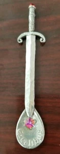 Espada cuchara coleccionista peltre Stephen Frost 2016 con cristal - Imagen 1 de 5