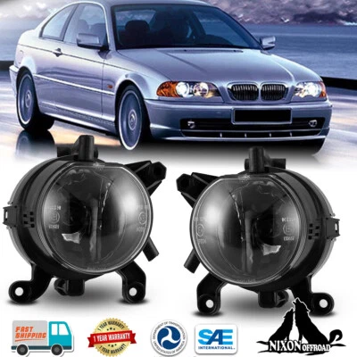 Fog Lights For 1999 2000 2001 2002 2003 BMW 3 series E46 w/Bulbs 9006 12V 55w - Image 1 of 4