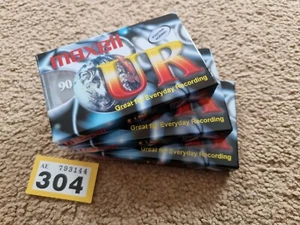 3 x Maxell UR 90 Audio Cassette Tapes New Sealed. - Picture 1 of 6