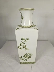 Vintage japanische Porzellanvase L Orleans 14 Zoll grüne Blumen - Bild 1 von 6