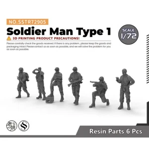 SSMODEL SSTR72905 1/72 Flames Of War FOW 20mm Miniatures Soldier Man Type 1 - Picture 1 of 7