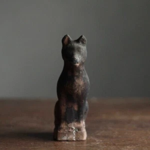 Old Clay Doll Inari-San Fox Local Folk Art Antiques Object Used from Japan - Picture 1 of 18