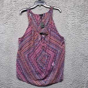 Jessica Simpson Shirt Womens XXL Multi Color Abstract Sleeveless Thin - Picture 1 of 8